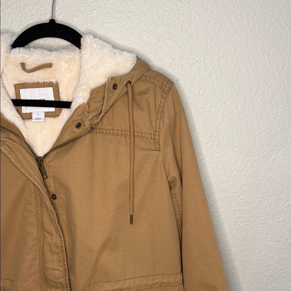 Canvas style Jacket with Faux Fur Lining